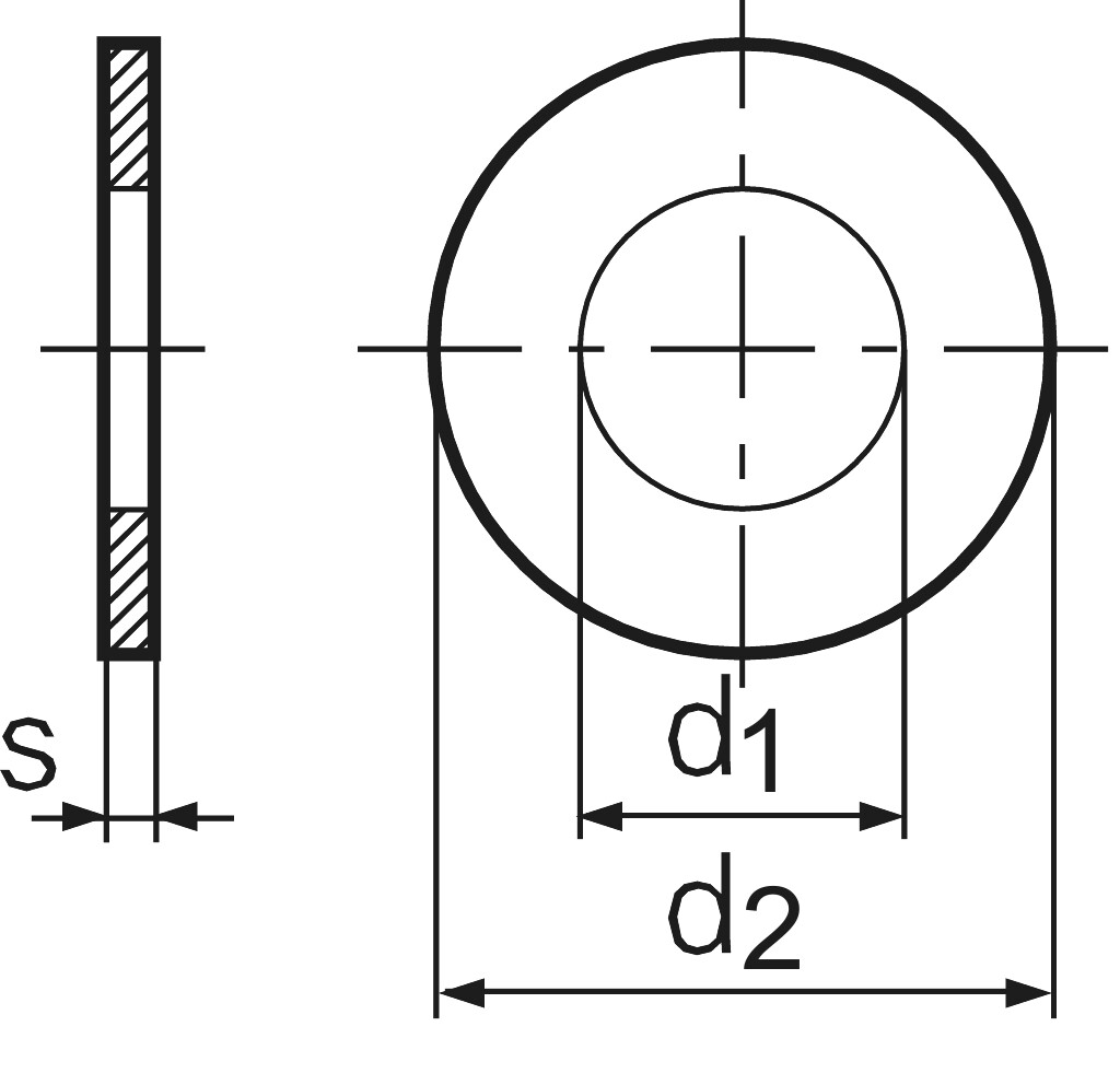 DIN 988 SS  16 x  22 x  1,5 Fdst